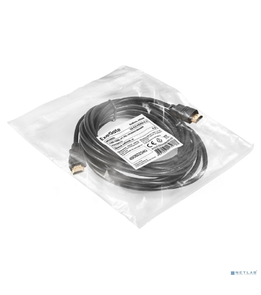 Кабель HDMI ExeGate EX-CC-HDMI-4.5 (19M/19M, 4,5м, v1.4b, позолоченные контакты)