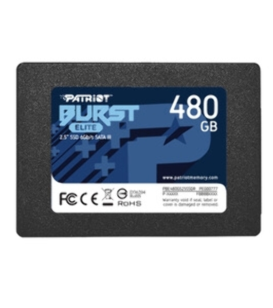 Накопитель SSD Patriot Burst Elite, 480Gb, SATA, 2.5', R/W 450/320