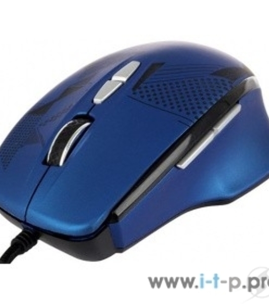 Мышь проводная Qumo Office Enigma M59 синий, 2400 dpi, USB, кнопки - 7