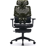 Кресло Cactus CS-CHR-MC01-LGNBK салатовый, сетка, подголовник, подставка для ног, фото20