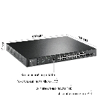 Коммутатор JetStream 28-port Gigabit L2+ Managed Switch with 24-port PoE+, PoE budget up to 384W, support SDN, фото24
