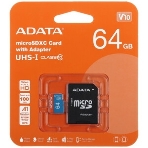 Флеш карта microSD A-DATA 64Gb microSDXC Class 10 UHS-I U3 V30 A2 160/140 MB/s (SD адаптер), фото2