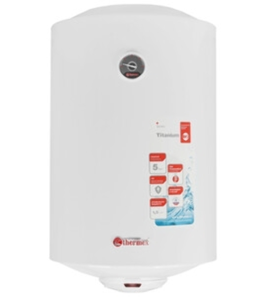 Водонагреватель электрический Thermex TitaniumHeat 80 H белый, накопительный, 80 л, 2 кВт, настенный, горизонтальный, бак с титановым покрытием