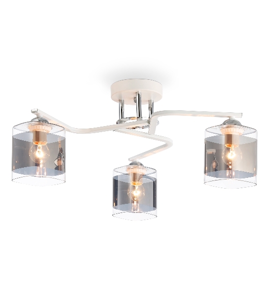 Светильник Ambrella light TR303217/3 WH/CH/SM белый/хром/дымчатый E27*3 max 60W D540*250