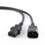 Кабель питания сист.блок-монитор Cablexpert PC-189-1-1.8M, 1.8м, C13-C14, 3x1кв.мм., черный, с заземлением, фото 1