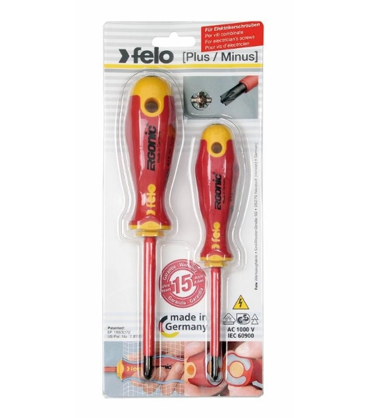 Набор отверток FELO 41792191 набор крестовых диэлектрических отверток ergonic 2шт