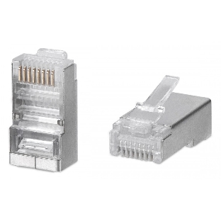 Коннектор WRline (WR-8P8C-5E-SH) FTP cat.5e RJ45 прозрачный (упак.: 100 шт)