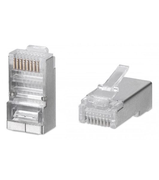 Коннектор WRline (WR-8P8C-5E-SH) FTP cat.5e RJ45 прозрачный (упак.: 100 шт)