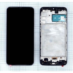 Дисплей (модуль) для Samsung Galaxy M21 SM-M215 в сборе с тачскрином и рамкой (OLED) черный