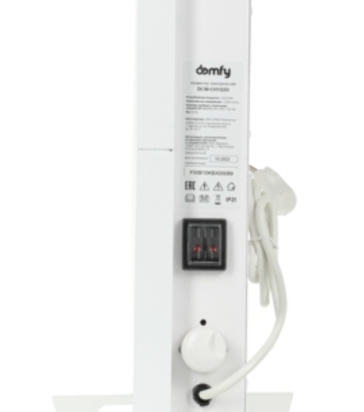 Конвектор электрический Domfy DCW-CH1020 белый, 2000 Вт, 30 м2, термостат