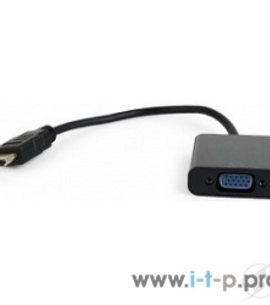 Переходник HDMI-VGA Cablexpert A-HDMI-VGA-04, 19M/15F, провод 15см