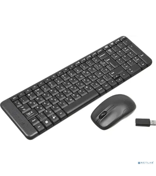 Комплект клавиатура+мышь Logitech MK220 беспроводной, USB, 1000 DPI, чёрный