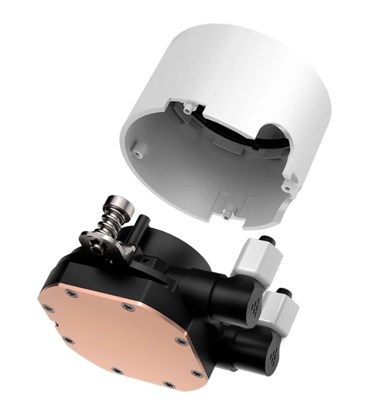 Система охлаждения/ PCCooler DA360 ARGB WH (280W, 360мм, белый, ARGB/ Fans: 3x120мм, 72.1CFM, 33.8dBA, 1800RPM/ Pump height 55мм, 28dBA, 3000RPM, Rad thickness 27мм/ S: 1851, 1700, 1200, 20XX, 115X, AM5, AM4)