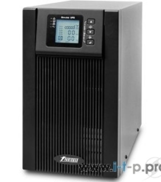 Источник бесперебойного питания Powerman ИБП Online 2000 Plus черный (внешний блок батарей, в комплект не входит)