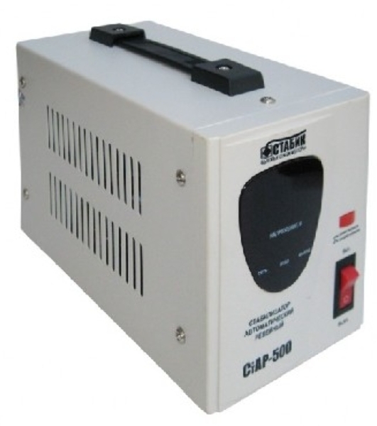 RUCELF CTAP-500VA 500ВА, диапазон 140-270,однофазный,управление релейное, дисплей,точность 220+-6%, КПД 98%.