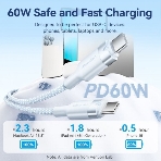 Кабель Vention USB 2.0 CM/CM - 1м. черный 3А PD60W, фото3