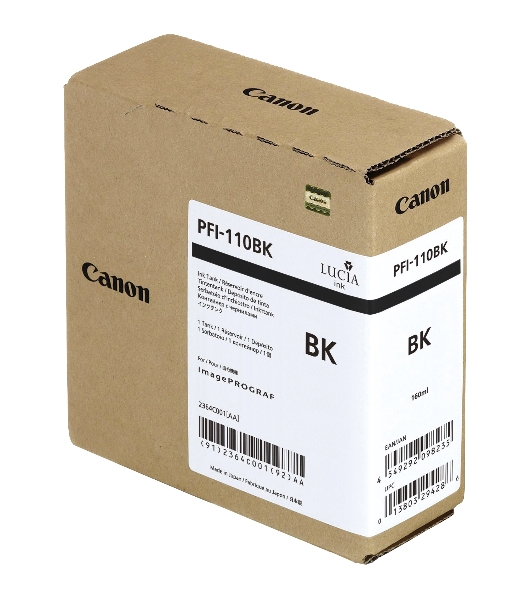 Картридж струйный Canon PFI-110 BK 2364C001 черный (160мл) для Canon TX-2000/TX-3000/TX-4000