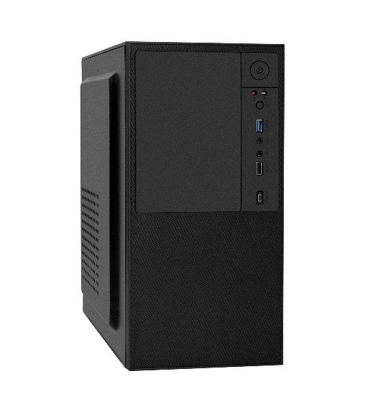 Компьютерный корпус Minitower ExeGate BAA-308UC-AAA450 (mATX, БП AAA450 с вент. 8см, 1хUSB/1хUSB 3.0/1хTypeC, HD Audio, черный)
