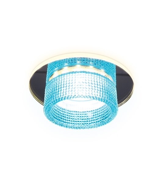 Светильник Ambrella light TN351 CH/BL хром/голубой GU5.3+3W (LED COLD) D95*45