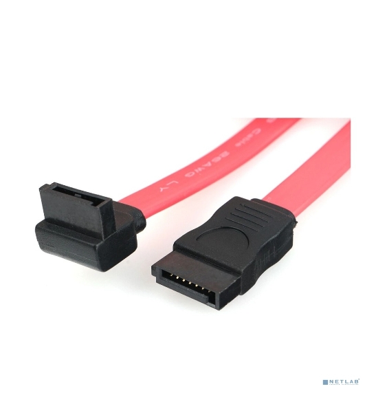Кабель интерфейсный SATA Cablexpert CC-SATADATA90-N, Sata3 7pin/7pin угловой, медн.проводник, 50 см, пакет