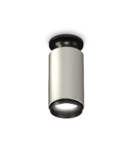 Светильник Ambrella Light XS6324100 SSL/PBK серебро песок/черный полированный MR16 GU5.3 (N6902, C6324, N6121)