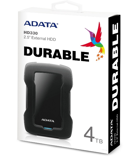 Внешний HDD 2.5'ADATA HD330, 4TB, USB 3.2 Gen 1 Type-A, 5400 rpm, черный