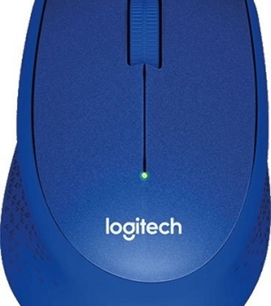 Мышь беспроводная Logitech M330 SILENT PLUS синий, 1000 dpi, радиоканал, USB, кнопки - 3