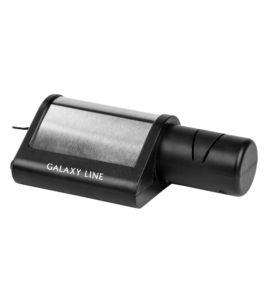 Электрическая точилка для ножей LINE GL2443, черный/серебро 18 Вт, идеальная заточка любых ножей: металлических, кухонных, керамических, спортивных, складных, отличный результат в домашних условиях, время заточки 1 минута, точильные элементы с алмазным покрытием, 2 этапа обработки лезвий ножей, съемный точильный блок, 220-240 В ~,>,50 Гц