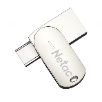 Флешка USB Netac U785 (NT03U785C-032G-30PN), 32Gb, USB 3.0/TypeC, R/W 110/45, серебристый, фото3