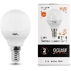 Лампа светодиодная LED Gauss 8Вт E14 220В 2700К Elementary шар 53118, фото7