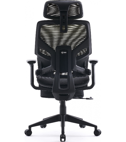 Кресло Cactus CS-CHR-MC01-LGNBK салатовый, сетка, подголовник, подставка для ног