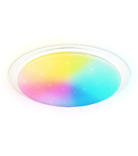 Светодиодный светильник RGB Ambrella light FZ770 WH белый IP20 42W 3000-6500K+RGB 450*55 (ПДУ ИК)