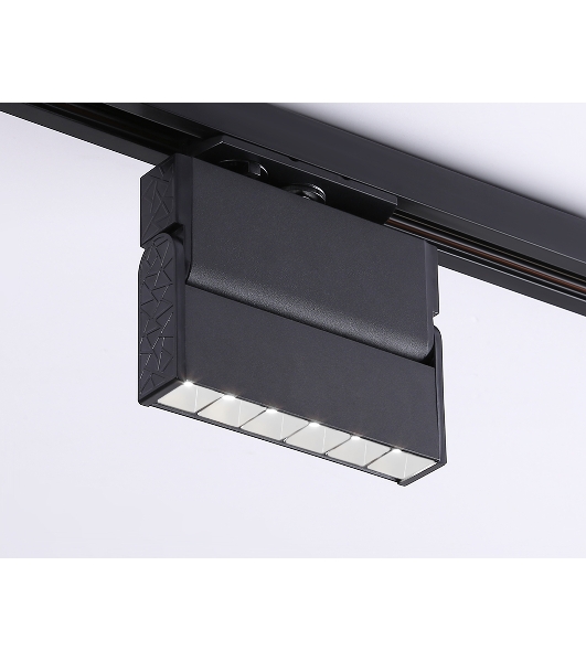 Трековый однофазный светодиодный светильник Ambrella light GL6814 BK черный LED 6W 4200K 24° 115*22*87