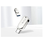 Флешка USB Netac U785 (NT03U785C-032G-30PN), 32Gb, USB 3.0/TypeC, R/W 110/45, серебристый, фото2