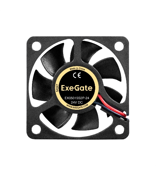 Вентилятор корпусной ExeGate EX05015S2P-24, 50 мм, 7000 об/мин, 32 дБ, 2 pin, без подсветки