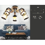 Светильник Ambrella light TR9529/5 BK/GD/TI черный/золото/янтарь E27*5 max 40W D670*260, фото6