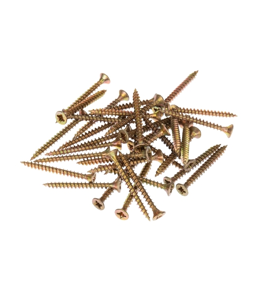 Саморез универсальный Kranz 3.5х35, желтый цинк, пакет (25шт.)