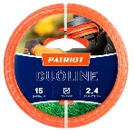 Леска для садовых триммеров Patriot Duoline d=2.4мм L=15м, фото 1