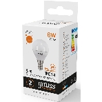 Лампа светодиодная LED Gauss 8Вт E14 220В 2700К Elementary шар 53118, фото5