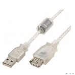 Кабель Cablexpert USB2.0 Pro, AM/AF, 3м, экран, 2 феррит.кольца, прозрачный (CCF-USB2-AMAF-TR-10), фото7