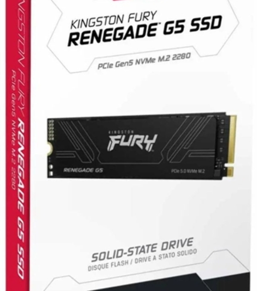 Накопитель SSD Kingston Fury Renegade, 1Tb, M.2(22x80мм), NVMe, PCIe 5.0 x4, 3D TLC, R/W 14200/11000Mb/s, IOPs 2 200 000/2 150 000, TbW 1000, DWPD 0.5 (12 мес)