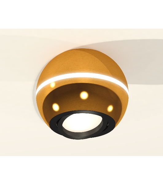 Светильник Ambrella Light XS1105010 PYG/PBK золото желтое полированное/черный полированный MR16 GU5.3 LED3W 4200K(C1105,N7002)