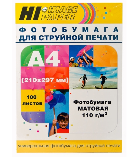 Бумага Hi-Black A2123/MC110-A4-100 матовая односторонняя (Hi-image paper) A4, 110 г/м, 100 л.