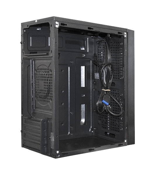 Компьютерный корпус Minitower ExeGate mEVO-9302-RGb-600W-12 (mATX, БП 600NPX с вент. 12см, 2хUSB+1хUSB 3.0, HD аудио, черный с RGb подсветкой)