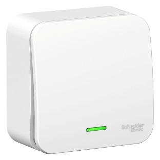 Переключатель 1-кл. ОП Blanca 10А IP20 (сх. 6) 250 В с подсветкой с изолир. пластиной бел. SchE BLNVA106111