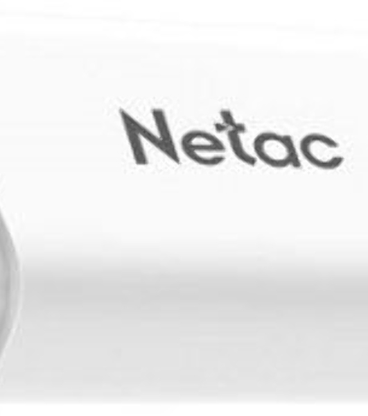Флешка USB Netac U185 (NT03U185N-032G-20WH), 32Gb, USB 2.0, R/W 25/10, белый/серый