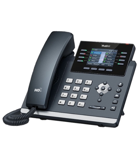 IP-телефон YEALINK SIP-T44W, 12 аккаунтов, 2 порта USB, Wi-Fi, цветной экран 2.8', BLF, PoE, GigE, без БП, шт