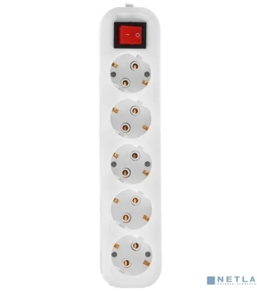 Сетевой фильтр 5bites SP5W-318 5S, 3x1.5мм2, 16A, ABS, 1.8M, белый