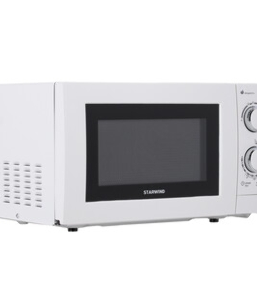 Микроволновая печь Starwind SMW3820 белый, 20 л, 700 Вт, переключатели - поворотный механизм