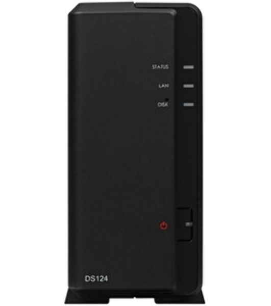 СХД SYNOLOGY настольное исполнение 1BAY NO HDD DS124